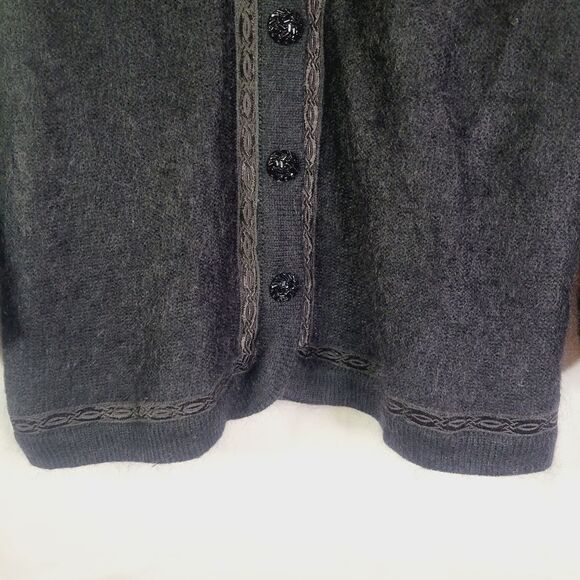 Vintage Elegant Black Women's Cardigan Sweater - Picture 7 of 12